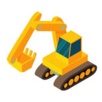 Véhicule minier jaune